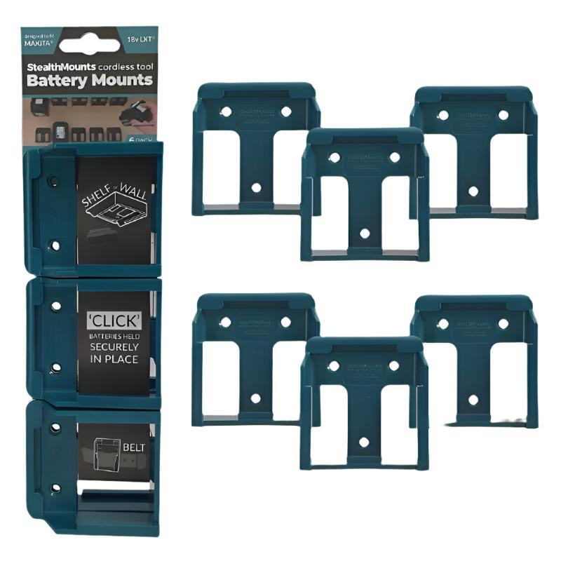 Makita 18V Battery Wall Mount Organizer – Space-Saving Power Storage